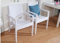 Stackable Indoor / Outdoor Plastic Restaurant Chairs Rattan Like PP Material