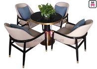 Modern Hotel Restaurant Chairs , Matte Varnish Dining Room Chairs With Arms