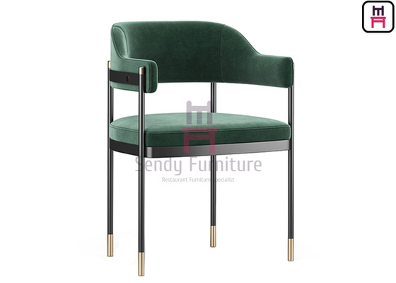 comprar Braços de Upholatered da parte traseira aberta que jantam a cadeira com detalhes do ouro online manufacture
