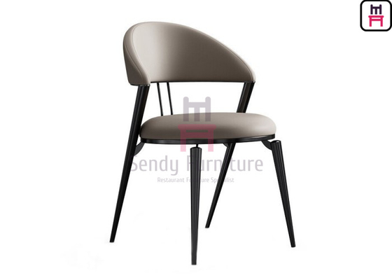 comprar Cadeira de jantar estofada de couro traseira aberta do quadro de aço carbono para o restaurante online manufacture