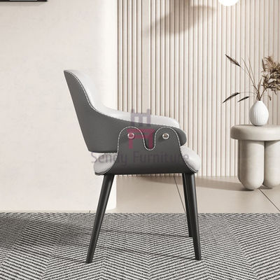 comprar Cadeira de restaurante de madeira maciça com estofamento de couro e enxaguante de chapa para refeições confortáveis online manufacture