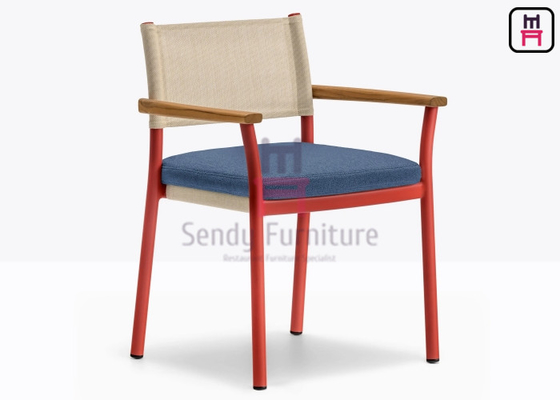 comprar Cadeira de refeição exterior empilhável com almofada removível online manufacture