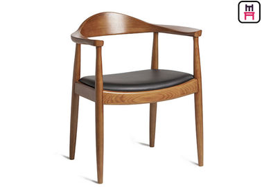 comprar Sobre - as cadeiras de madeira do restaurante do braço do tamanho com coxim de couro/quadro de madeira online manufacture