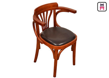 comprar Couro de madeira do vintage que janta cadeiras com as cadeiras de madeira do casamento do carvalho dos braços online manufacture