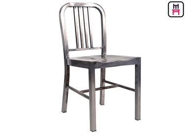 comprar Cadeiras de jantar exteriores do metal de alumínio do tamborete da marinha de Emeco com parte traseira curvada lustrosa online manufacture