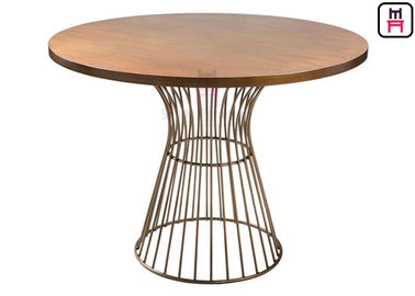 comprar Bases comerciais da tabela do metal para as partes superiores de madeira, base redonda do metal da mesa de jantar online manufacture
