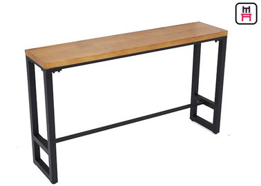 comprar Comprimento longo da parte superior 120-300cm da madeira maciça da tabela da altura da barra da base industrial do metal online manufacture