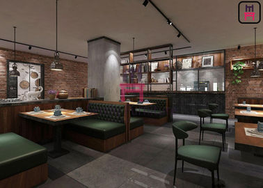 comprar Grupo de madeira do sofá do restaurante do fast food, couro feito sob encomenda/tela de estofamento da cabine do sofá online manufacture