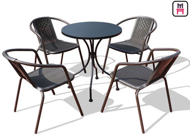 comprar O restaurante exterior redondo quadrado apresenta a mobília à prova de intempéries do pátio do aço carbono online manufacture