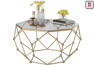 comprar Ouro/galáxia de aço inoxidável do preto/a branca da mesa de centro tornada ôca - para fora projeto do hexágono online manufacture