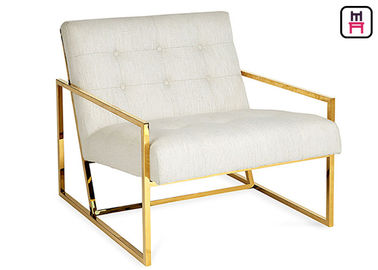 comprar Escolha/ouro de aço inoxidável/Chrome braço luxuoso bege da cadeira do acento de Blue Velvet online manufacture