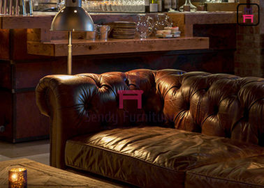 comprar O hotel de couro/tela estofou a cabine Chesterfield Sofa American Style do restaurante online manufacture
