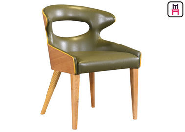 comprar O couro original estofou cadeiras de jantar de madeira com parte traseira curvada da madeira compensada de Unibody online manufacture