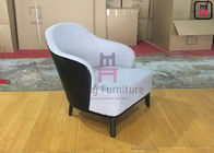 Comfortable Black Leather Armchair 79 * 86 * 80cm Size For Office /  Lobbies