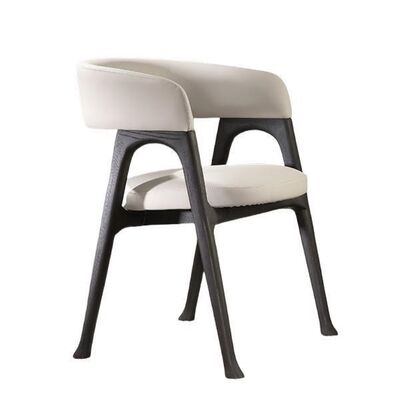 comprar Cadeira ergonômica de cinzas brancas estofadas, forma redonda macia para uso em restaurantes, hotéis, cafés e escritórios online manufacture