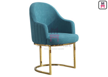 comprar O restaurante de aço inoxidável da cadeira do modilhão de Blue Velvet preside interno para a entrada online manufacture