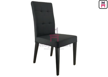 comprar O couro sintético do preto do quadro do metal do Urbano-estilo acolchoou a cadeira de jantar sem braços online manufacture
