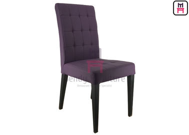 comprar Cadeiras de couro estofadas roxo da cozinha do metal com costura quadrada do teste padrão online manufacture