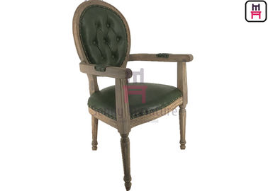 comprar O braço de madeira do restaurante da parte traseira redonda do vintage preside a cadeira clássica luxuosa com decoração do botão online manufacture