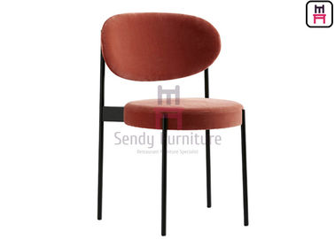 comprar O preto vermelho pintou cadeiras da sala de jantar do metal/estofadas jantando a cadeira sem braço online manufacture