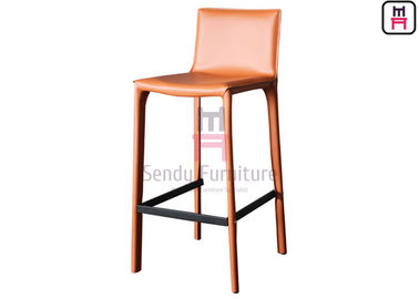comprar Mobília interna dos tamboretes de barra do restaurante do couro de sela com assento para pés/espaldar online manufacture