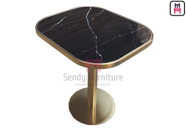 comprar Teste padrão oval do mármore da mesa de jantar do restaurante da forma cerâmico com emenda dourada online manufacture