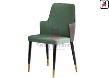 comprar O Eco-couro da cor verde estofou cadeiras do restaurante do hotel com pés da madeira maciça online manufacture