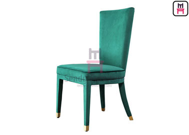 comprar Cadeiras confortáveis inteiramente estofadas verdes traseiras altas do restaurante do hotel de veludo online manufacture