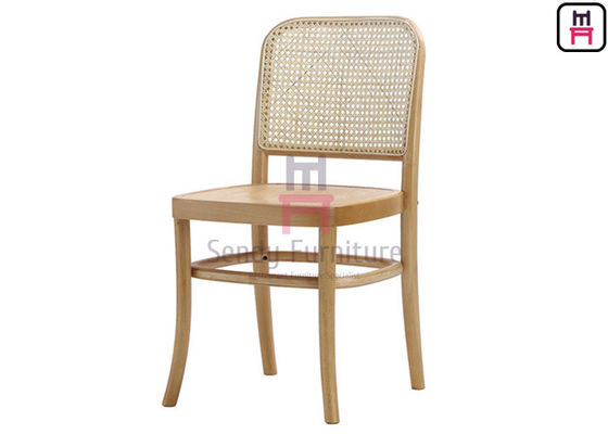 comprar Quadro envernizado da madeira de vidoeiro de Cane Rattan Dining Chairs With preto de madeira online manufacture