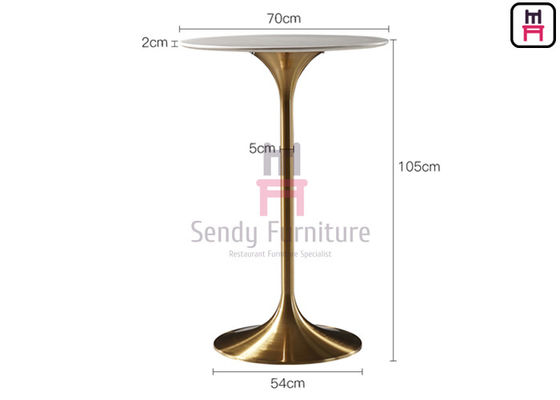 comprar A altura da barra do restaurante do MDF da altura 105cm apresenta 0.2cbm o círculo de aço inoxidável Tulip Table online manufacture