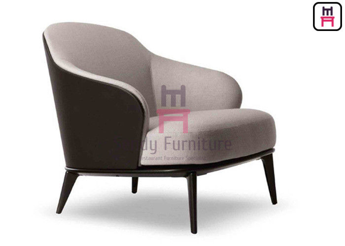 Comfortable Black Leather Armchair 79 * 86 * 80cm Size For Office /  Lobbies