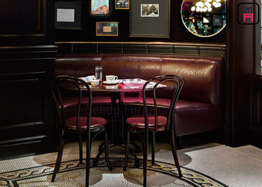 Banquette redondo feito sob encomenda ajustado do sofá de couro do restaurante do banco do café para o hotel de cinco começos
