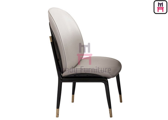 Couro de alto brilho de Ebony Veneer Armless Dining Chair NAPA da pintura