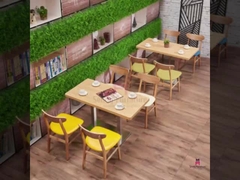 Madeira traseira curvada clássica que janta cadeiras com mobília interna comercial dos assentos de couro