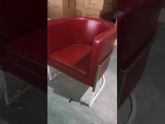 O veludo estofou o baixo restaurante da parte traseira 0.42cbm que janta a cadeira