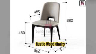 Cadeiras de restaurante de madeira rústica para ambiente